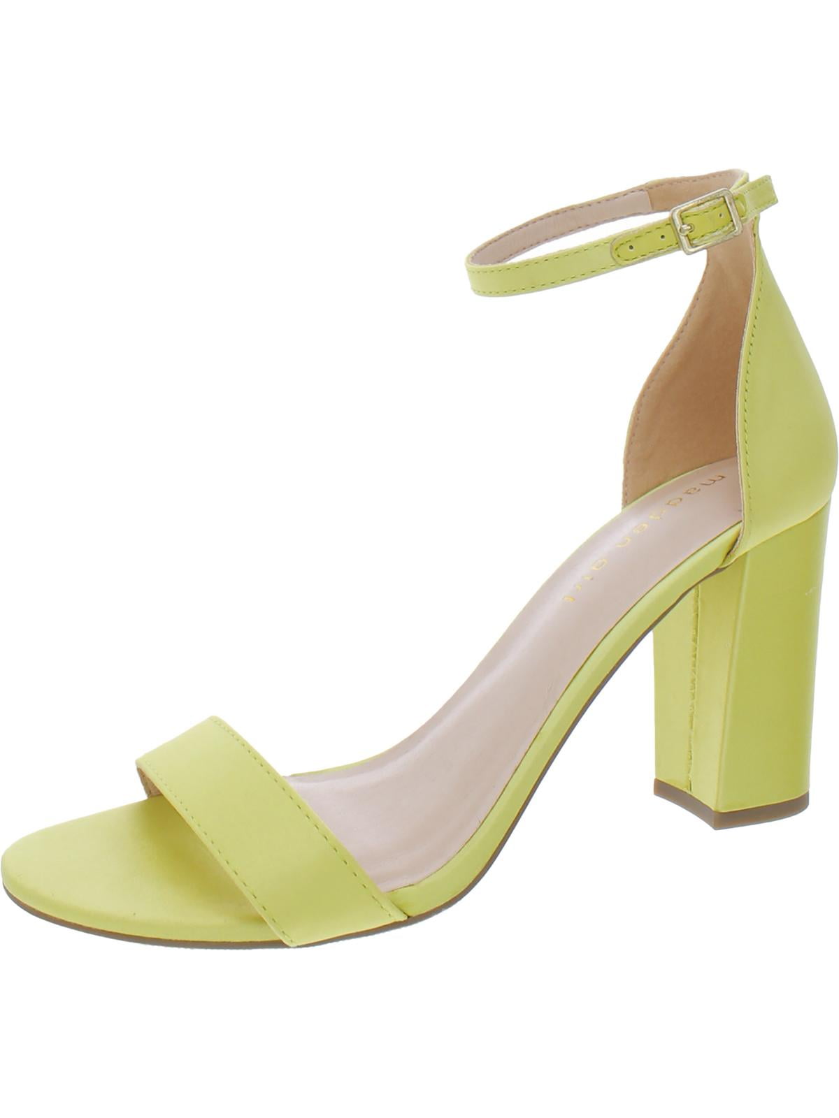 Light Yellow Heel Sandals with Twisted Strap - PEDRO MY