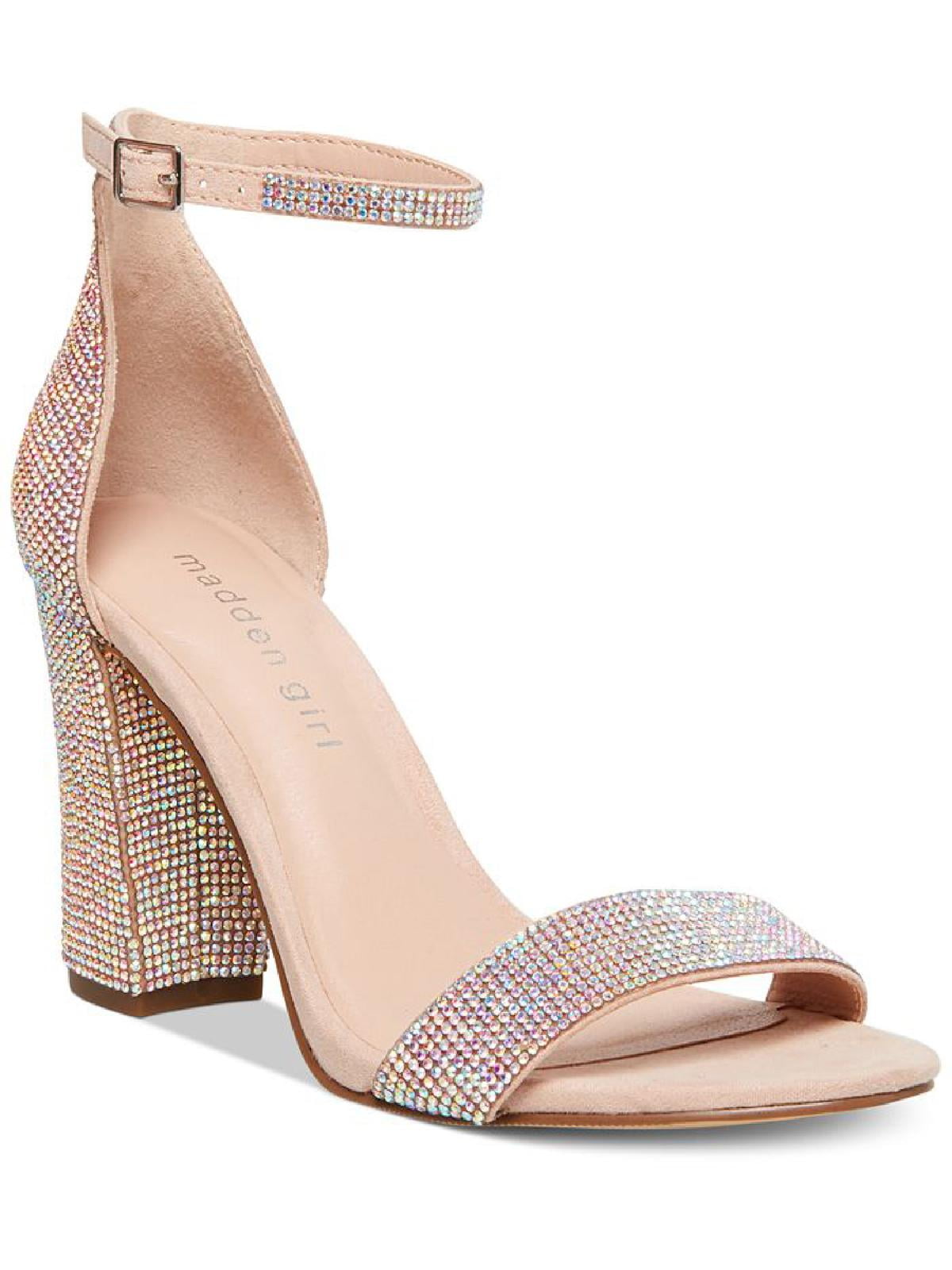 Madden Girl Womens Beella Patent Block Heel Dress Sandals Pink