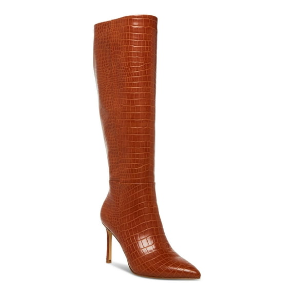 Madden Girl Womens Chantelle Faux Leather Embossed Over-The-Knee Boots
