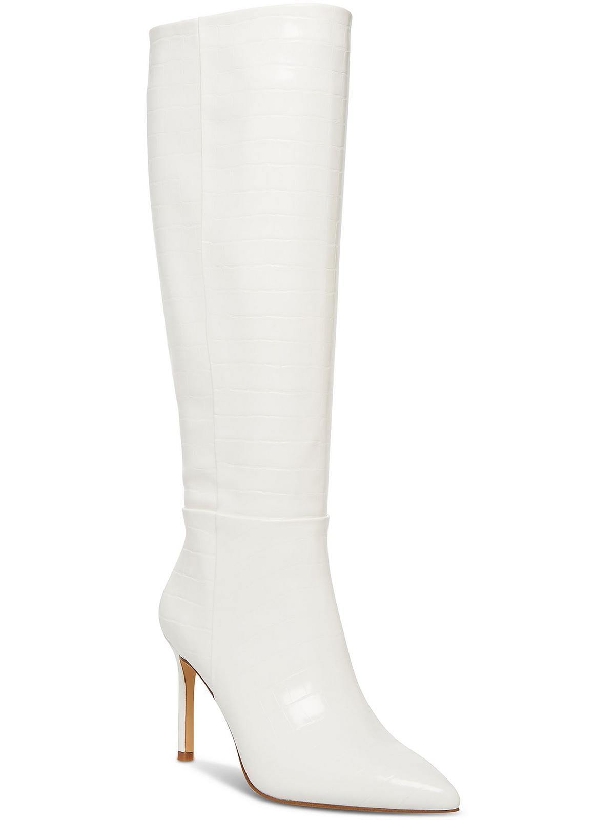 Madden Girl Womens Chantelle Faux Leather Embossed OverTheKnee Boots