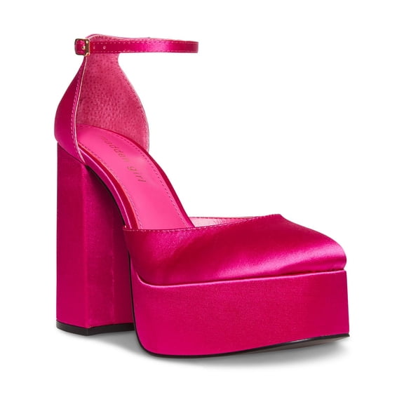 Madden Girl Womens Dion Block Heel Ankle Strap Platform Heels