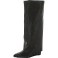 thumbnail image 1 of Madden Girl Womens Evannder Faux Leather Knee-Length Wedge Boots, 1 of 1