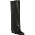 thumbnail image 1 of Madden Girl Womens Evannder Faux Leather Knee-Length Wedge Boots, 1 of 4