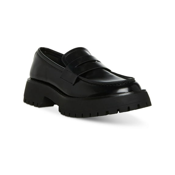 Madden Girl Womens Heather Platform Round Toe Loafer Heels