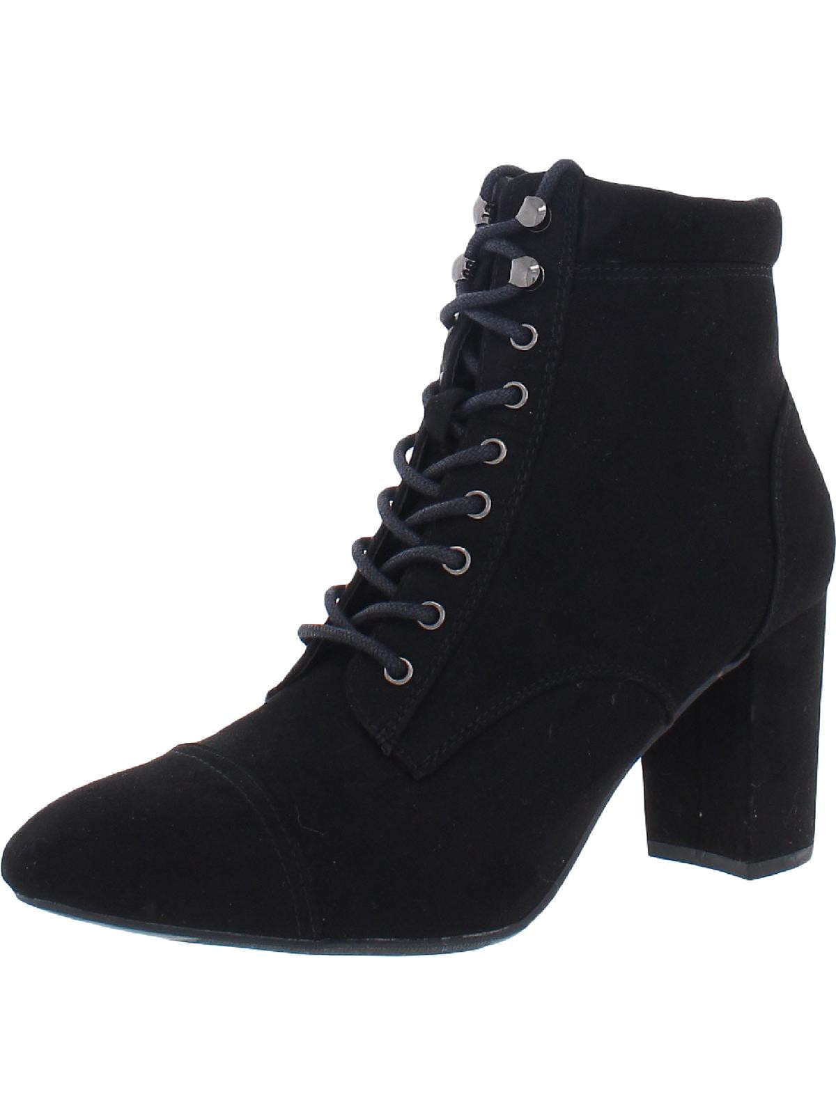 Madden Girl Womens Justinee Faux Suede Heels Combat Lace up Boots Walmart