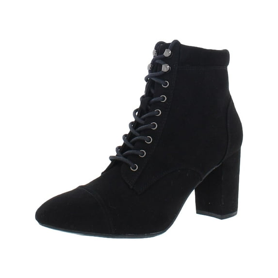 Madden Girl Womens Justinee Faux Suede Heels Combat & Lace-up Boots