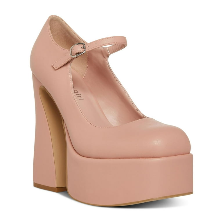 Madden Girl Womens Khloie Faux Leather Buckle Platform Heels Walmart