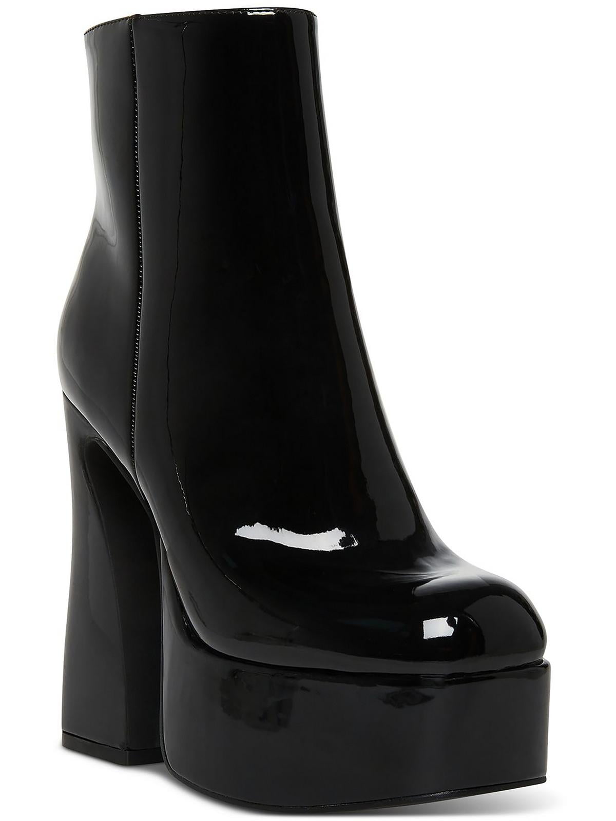 Madden Girl Womens Kourtt Patent Platforms Mid Calf Boots