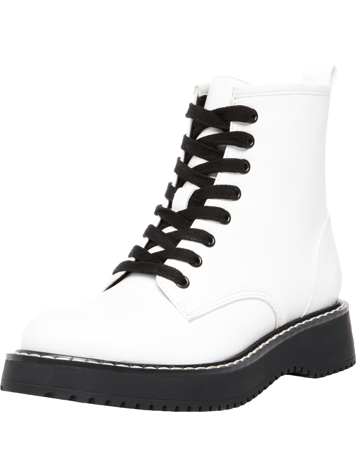 Madden Girl Womens Kurrt Lace Up Side Zipper Combat Boot Walmart
