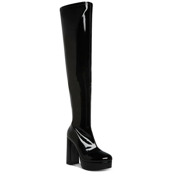 Madden Girl Womens Orin Faux Suede Block Heel Over-The-Knee Boots