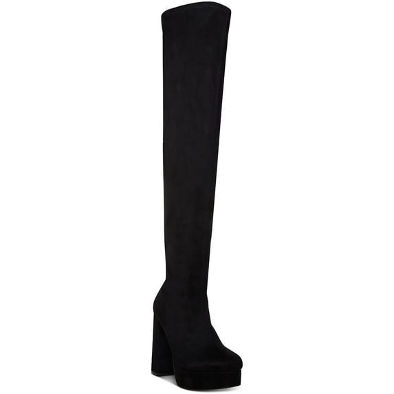 Madden Girl Womens Orin Faux Suede Block Heel Over-The-Knee Boots