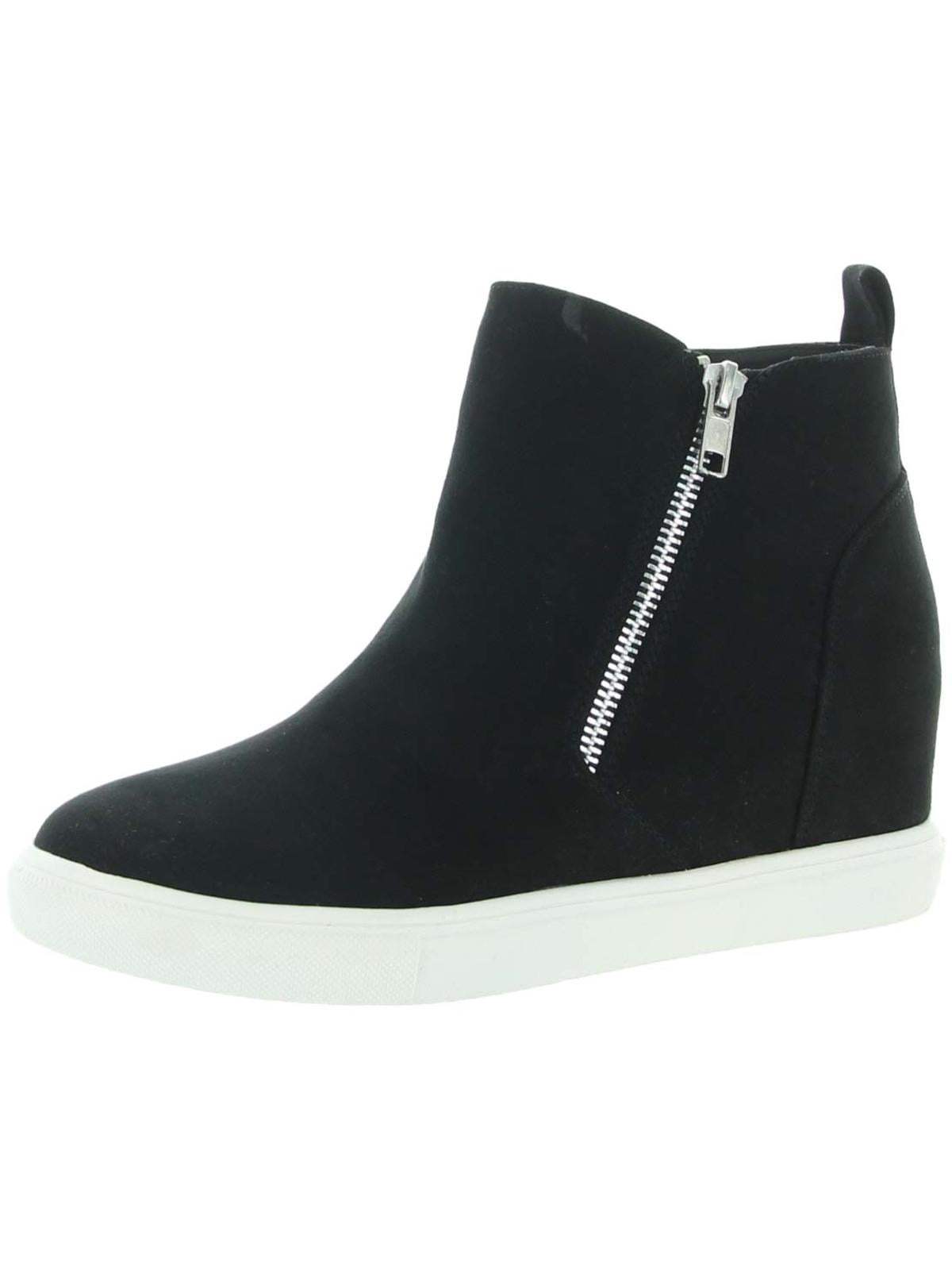 Madden Girl Womens Piper High Top Wedge Fashion Sneakers Black 7