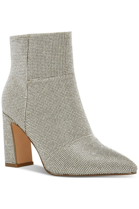 Womens Rhinestone Pointed Toe Booties