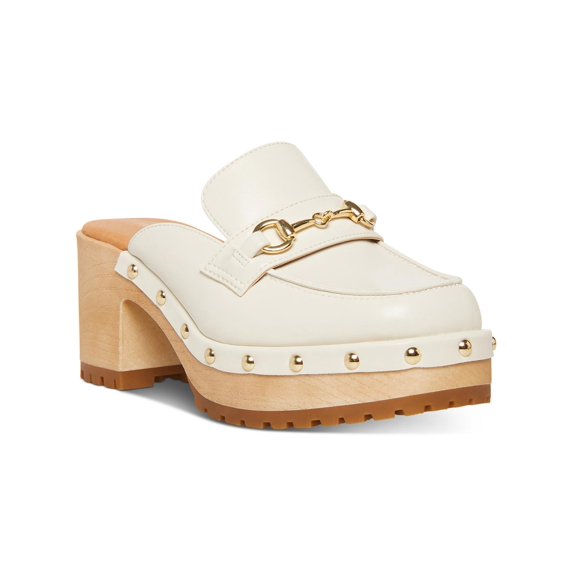 Madden Girl Womens Suzanne Faux Leather Block Heel Clogs