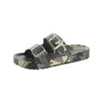thumbnail image 1 of Madden Girl Womens Teddy Tie Dye Slip On Footbed Sandals Green 10 Medium (B,M), 1 of 3