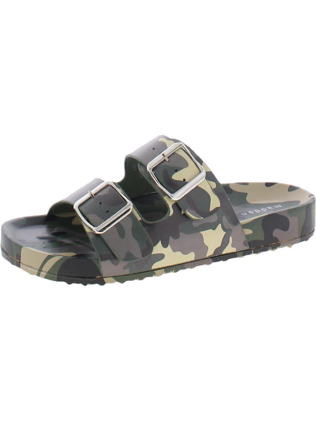 Madden Girl Teddyy Slide Sandal - Embellished Buckle Design With Contoured Footbed