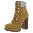thumbnail image 1 of Madden Girl Womens Train-R Faux Suede Rhinestone Combat & Lace-up Boots, 1 of 3