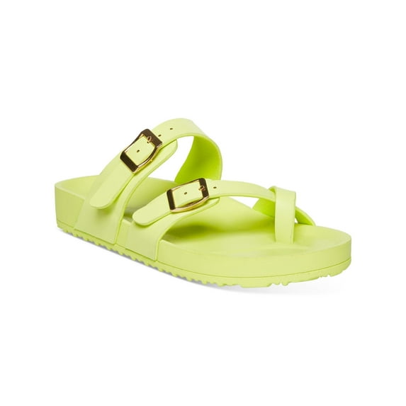Madden Girl Womens Twila Footbed Slip-On Slide Sandals