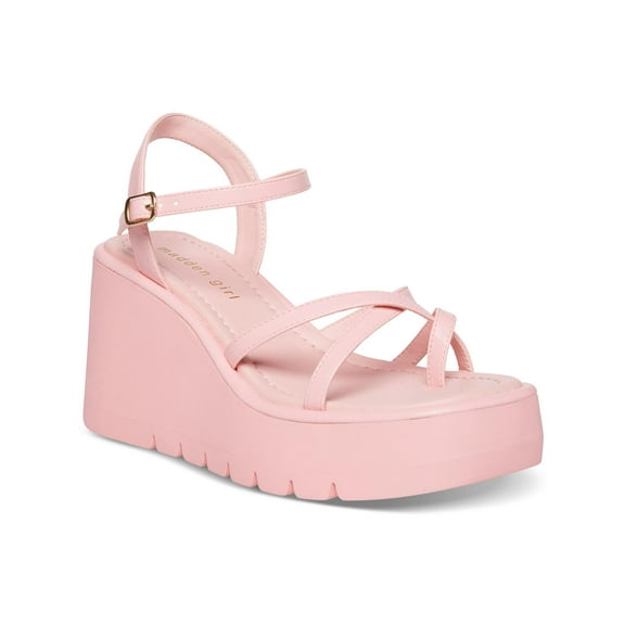 Madden Girl Womens Vaultt Faux Leather Slingback Platform Sandals