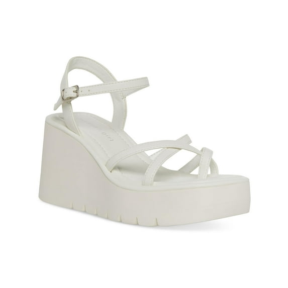 Madden Girl Womens Vaultt Faux Leather Slingback Platform Sandals