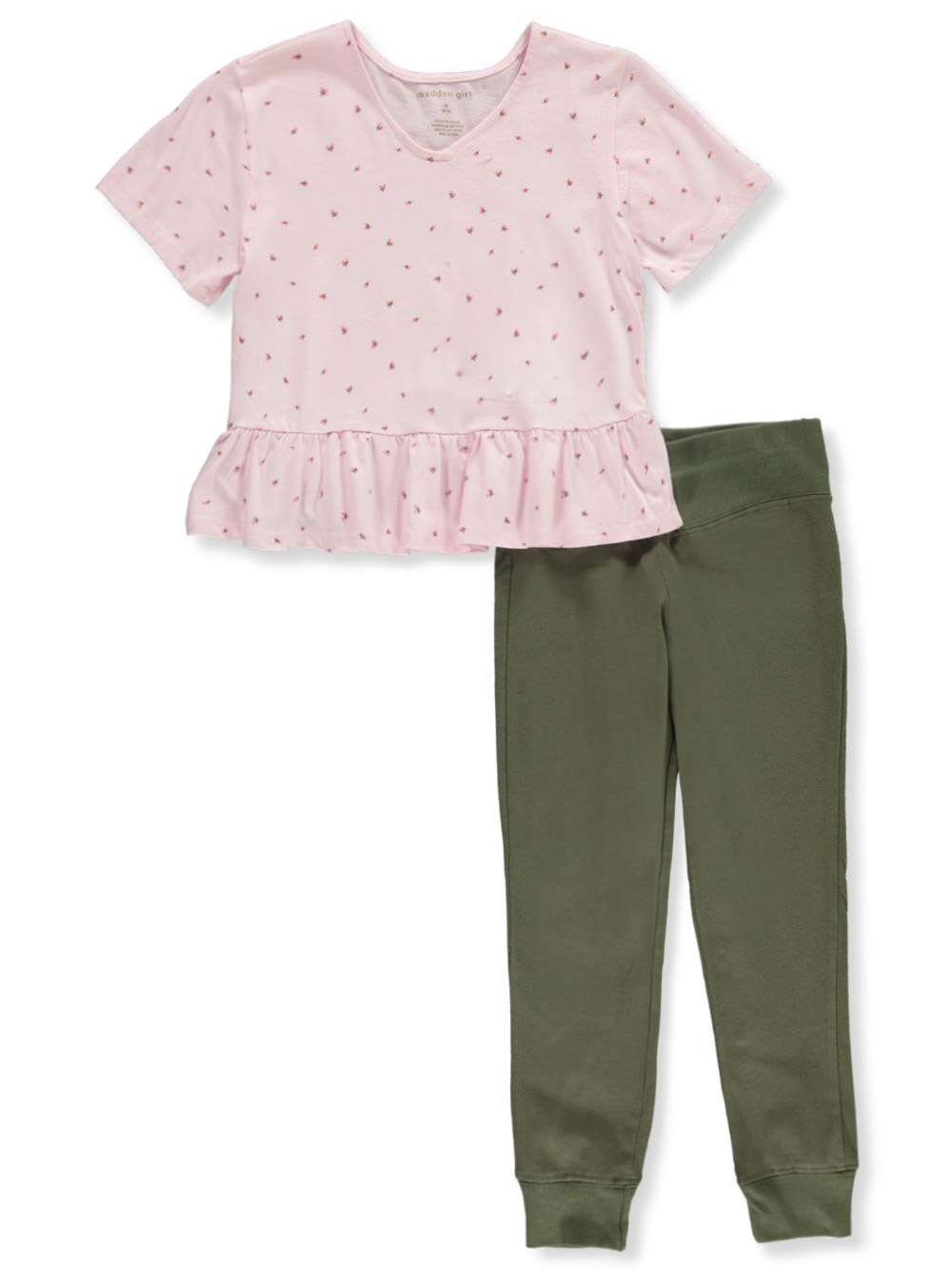 Madden Girls 2 Piece Leggings Set Outfit pink multi 6x Little Girls Walmart