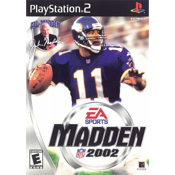 Restored Madden NFL 2002 by Electronic Arts for PlayStation 2, Physical Sports Game, Parental Controls, 4 Offline Players