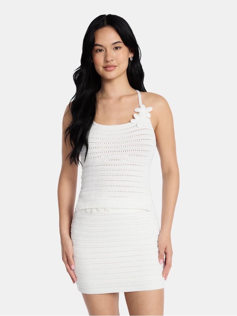 madden nyc crochet dress Women's Cotton Top with 3D Flowers, Sizes XXS-XXL Swatch:#e2ddc7 Size Guide:12 Women'S Long Sleeve Bodycon Nyc juniors Crafted in a soft