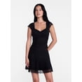 thumbnail image 1 of Madden NYC Women’s Asymmetrical Lace Top with Cap Sleeves, Sizes XXS-XXL, 1 of 5