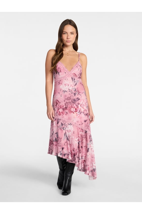 Women's Asymmetrical Midi Dress, Sizes XXS-XXL