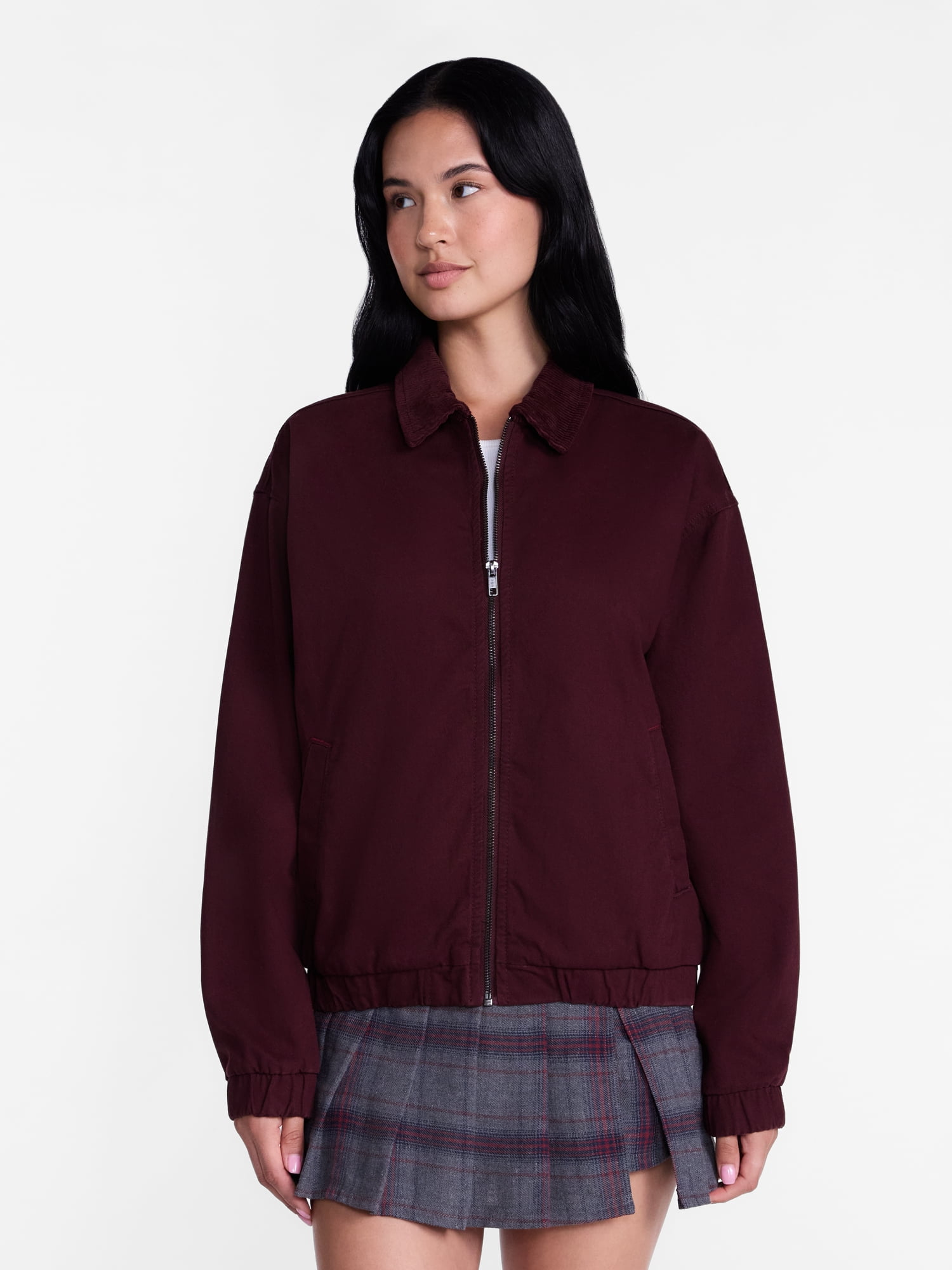 Madden NYC Women's Cotton Twill Bomber Jacket, Sizes XXS-XXL