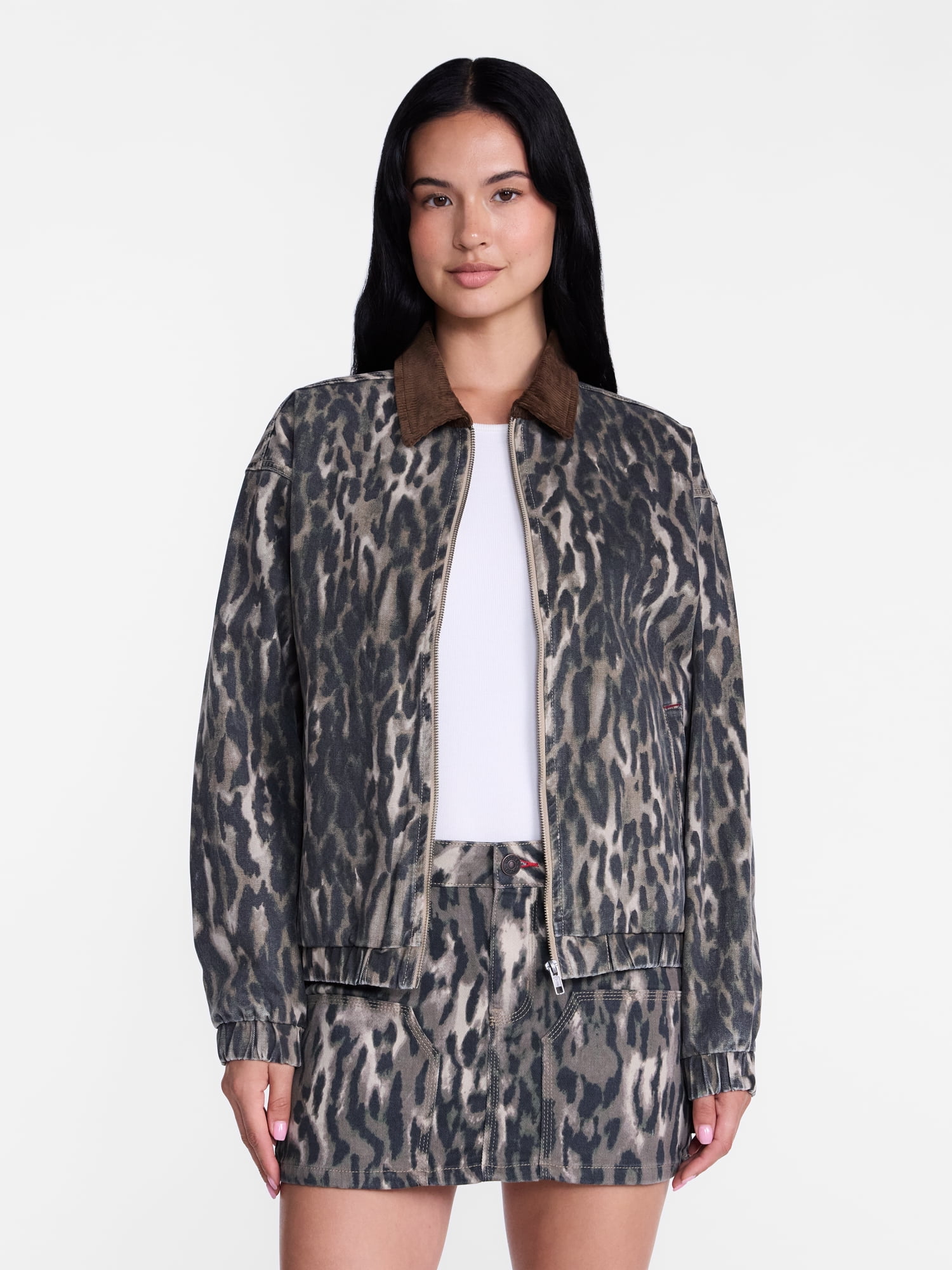 Madden NYC Women's Cotton Twill Bomber Jacket, Sizes XXS-XXL