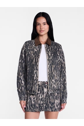 Women's Cotton Twill Bomber Jacket, Sizes XXS-XXL