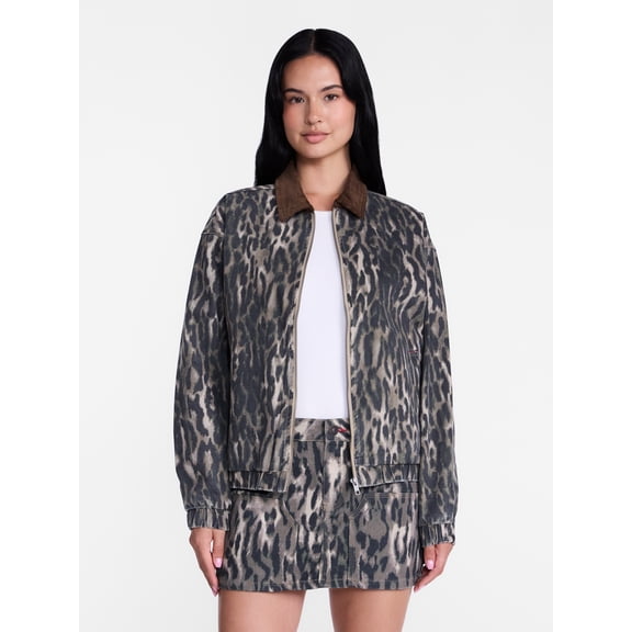 Madden NYC Women's Cotton Twill Bomber Jacket, Sizes XXS-XXL