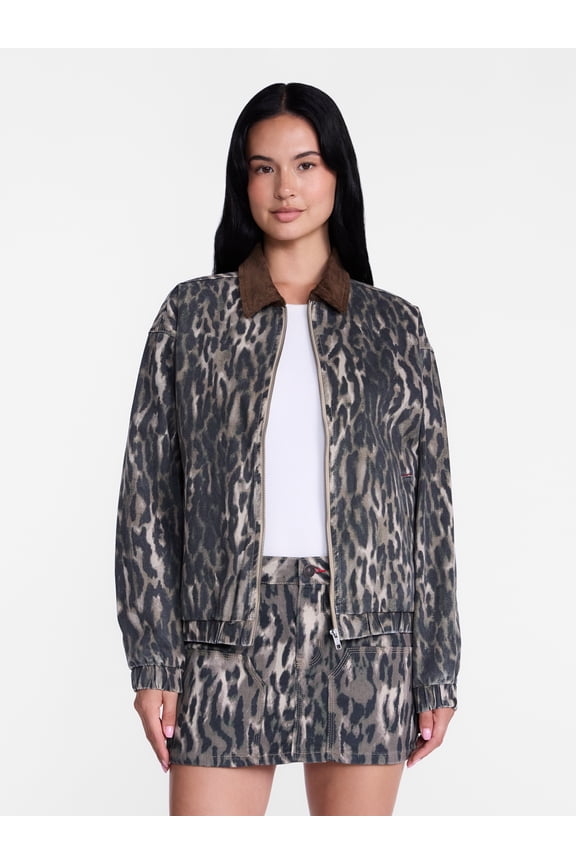 Women's Cotton Twill Bomber Jacket, Sizes XXS-XXL