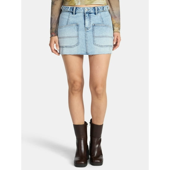 Madden NYC Women's Denim Pocket Skirt, Sizes XXS-XXL