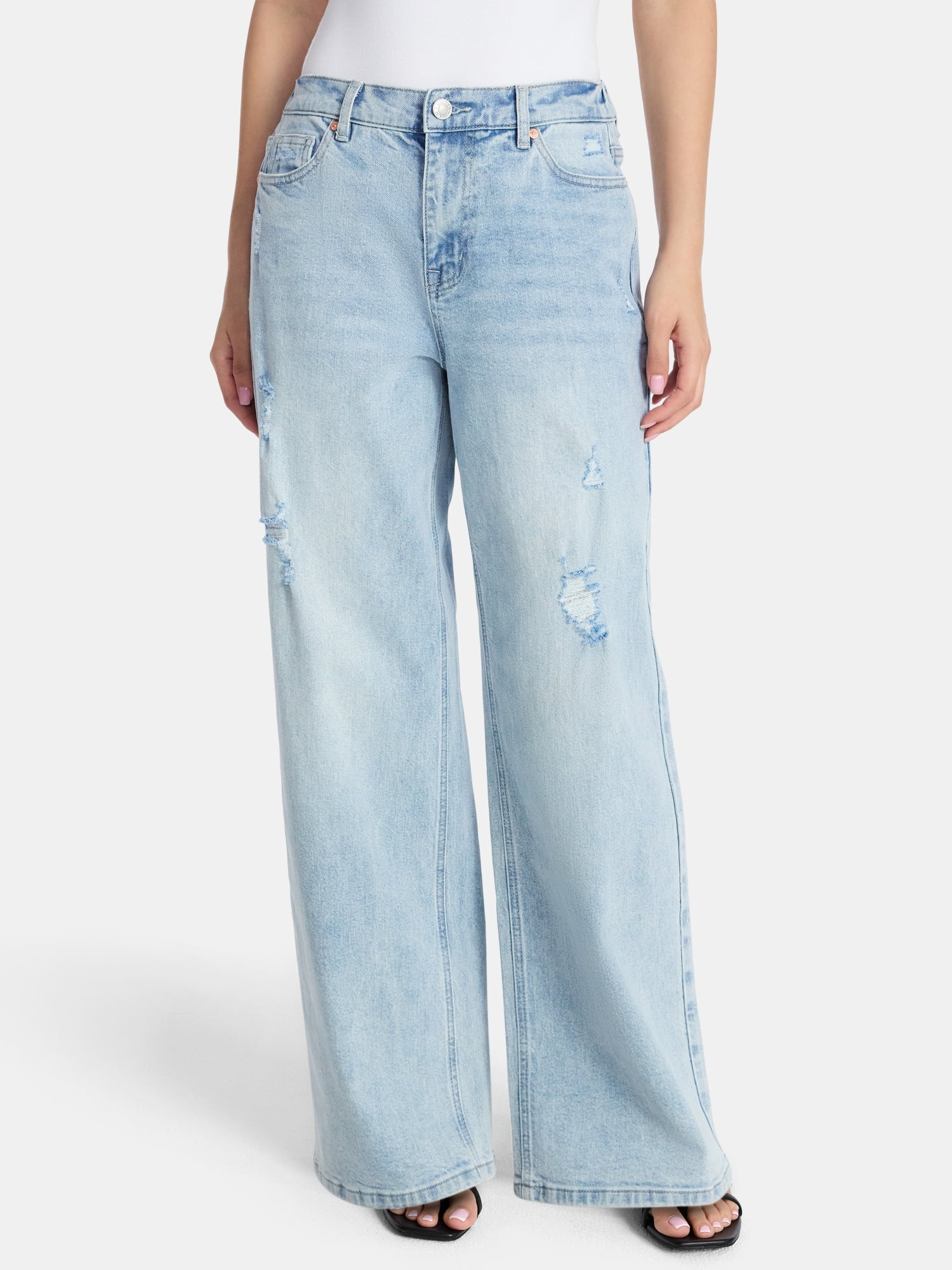 Madden NYC Women’s Distressed Jeans, 31'' Inseam, Sizes XXS-XXL