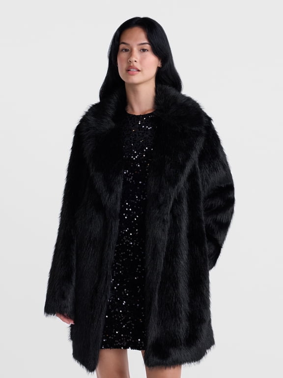 Women's Faux Fur Jacket, Sizes XXS-1X