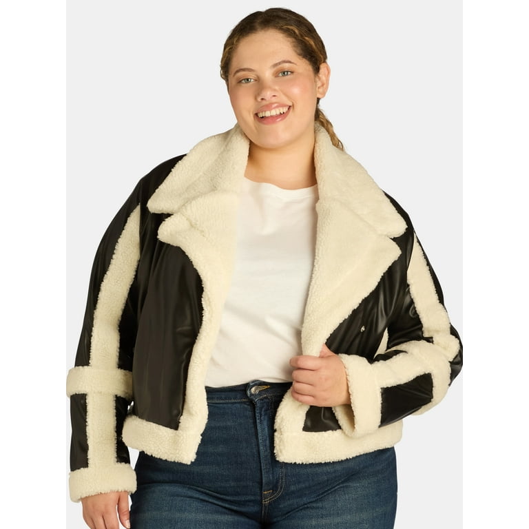 Shearling moto deals