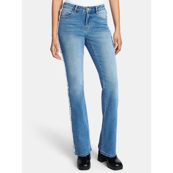 Madden NYC Women's Frayed Seam Bootcut Jeans, Sizes 00-18