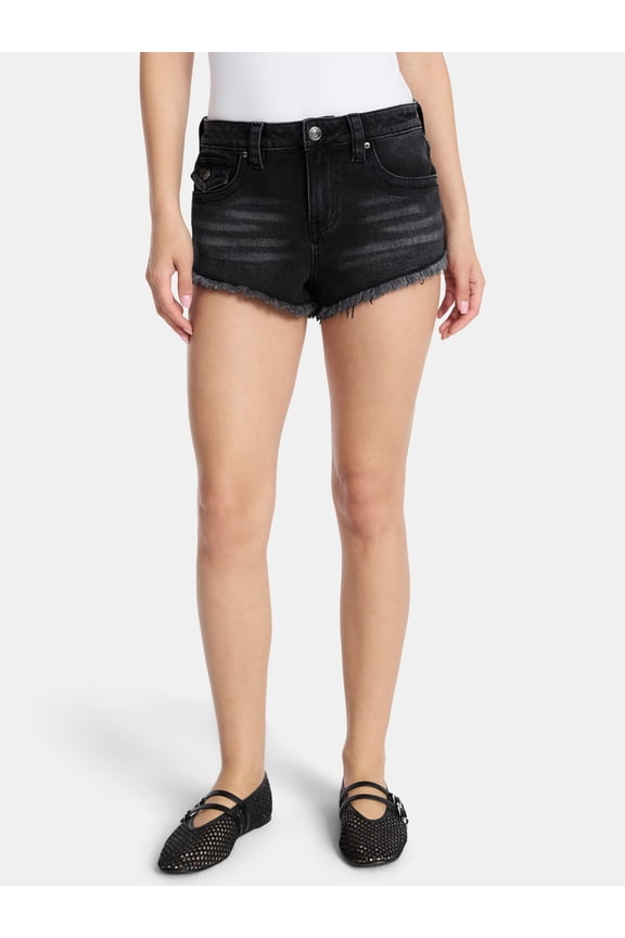 Women’s Frayed Denim Shorts, Sizes 00-18