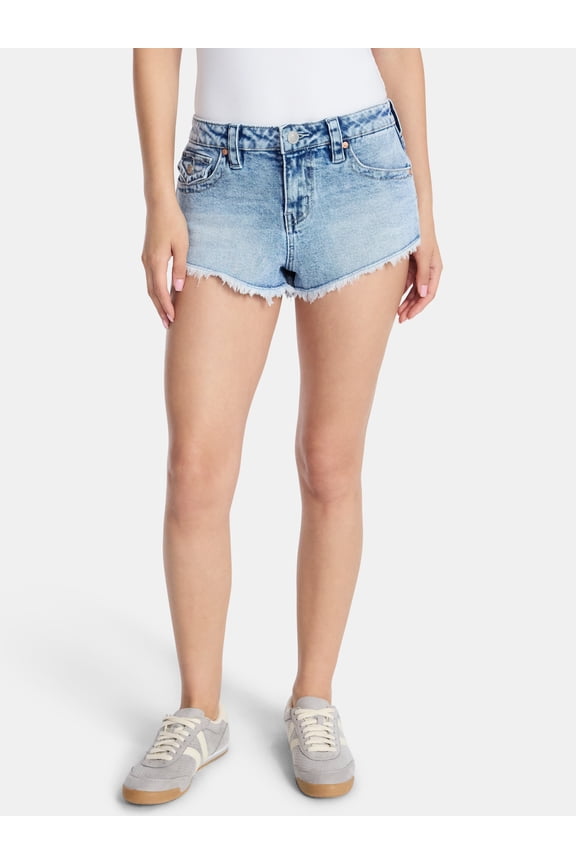 Women’s Frayed Denim Shorts, Sizes 00-18