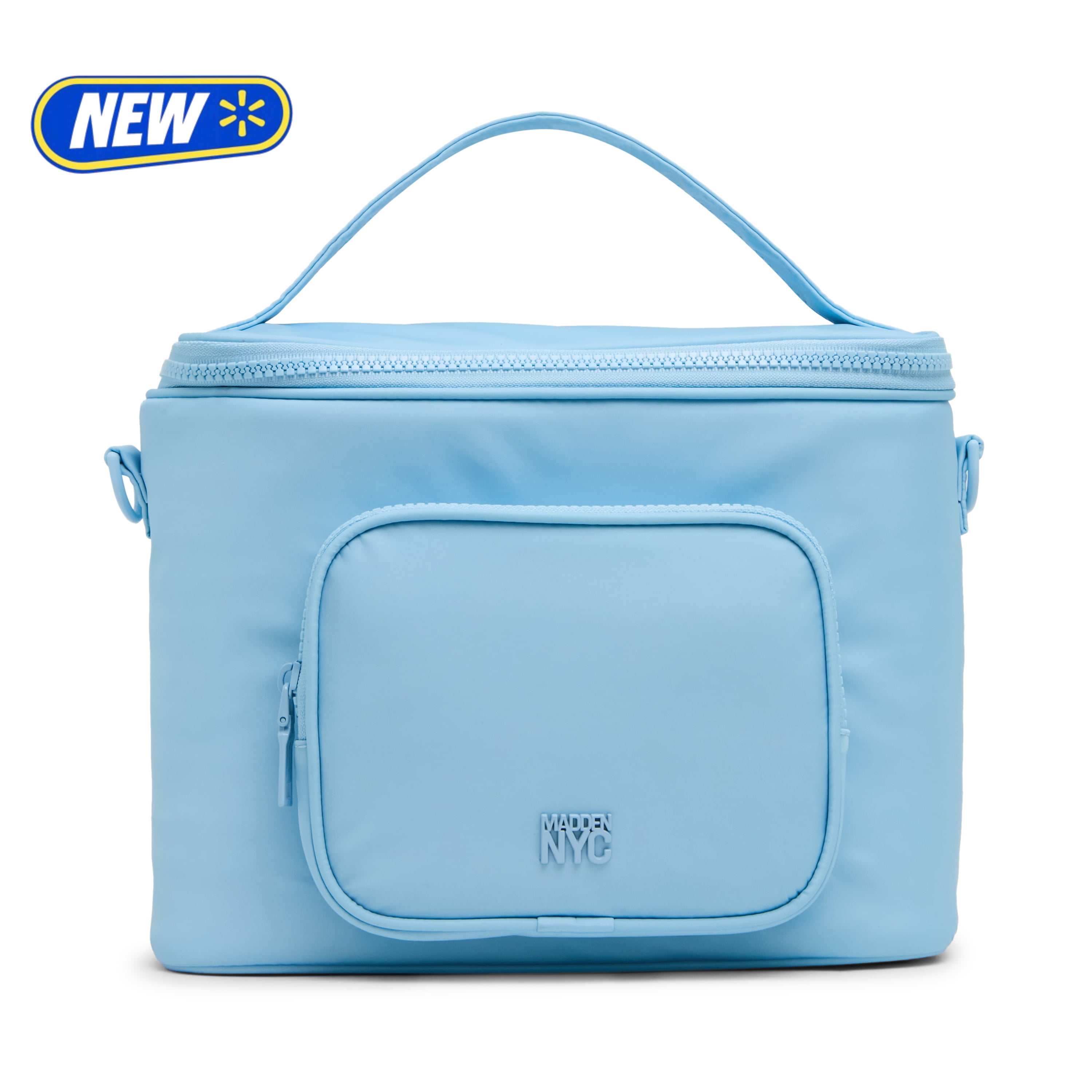 Madden NYC Women's Front Pocket Lunchbox, Blue, Made for Portable