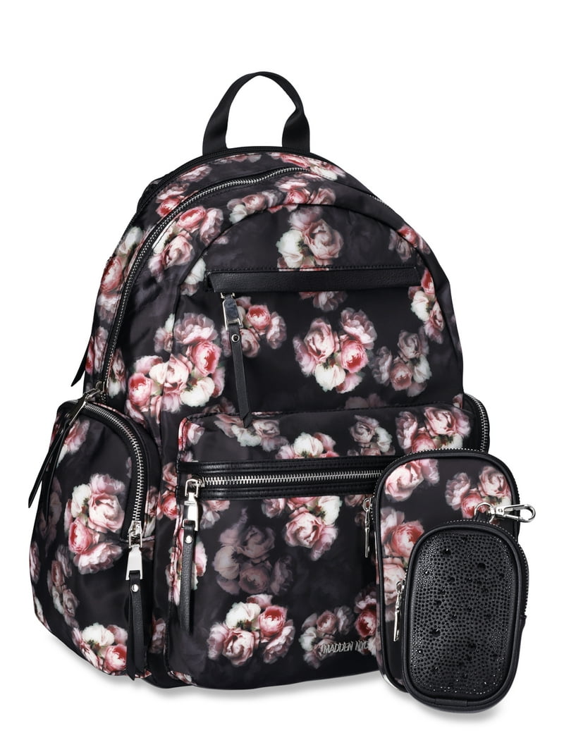 Madden NYC Girls Backpack with Pouch, Floral