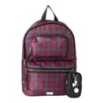 thumbnail image 1 of Madden NYC Girls Modular Zipper Backpack Burgundy Plaid, 1 of 5