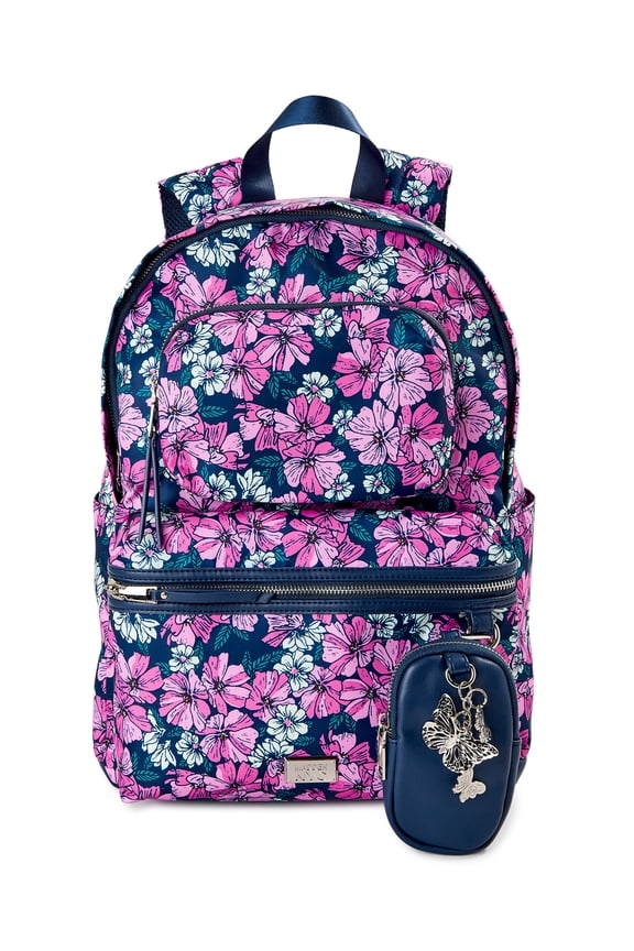 Girls Modular Zipper Backpack Lavender Daisy