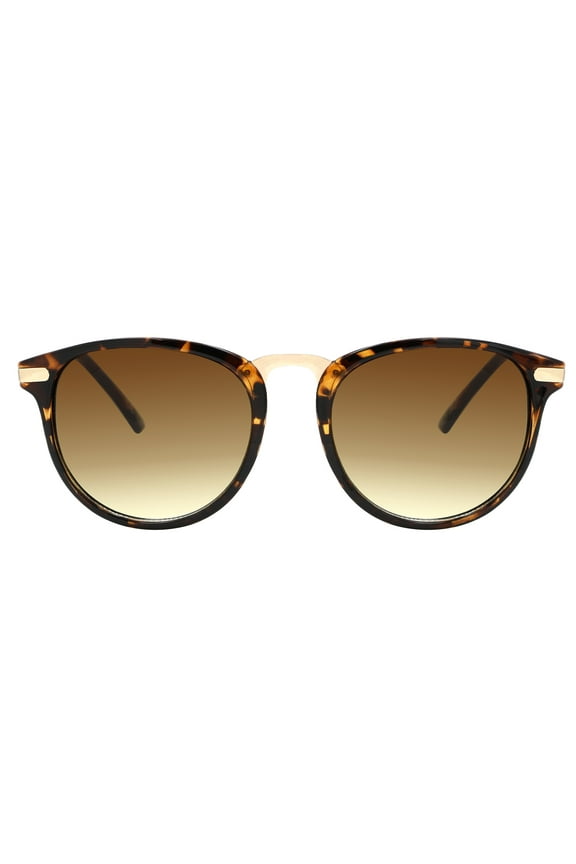 Hot Tamale Platic Metal Tortoise Round Sunglasses