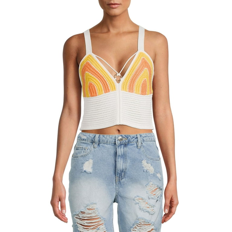 Madden NYC Junior Heart O Ring Crochet Top Walmart