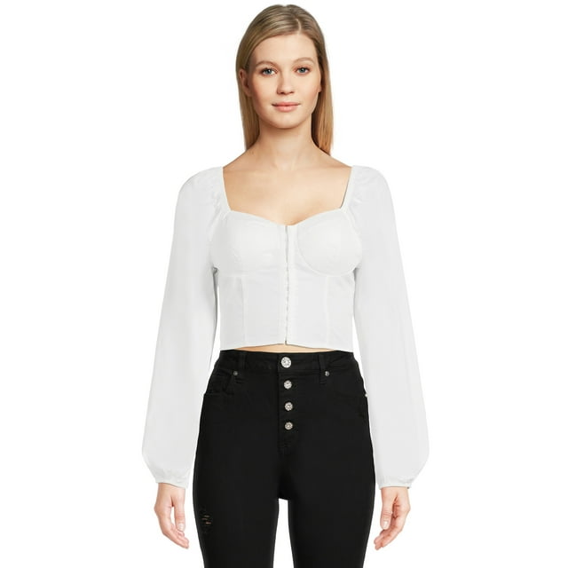Madden NYC Junior's Corset Top with Foam Bra Cups