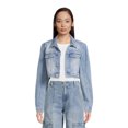thumbnail image 1 of Madden NYC Juniors Cropped Trucker Jacket, Sizes XS-XL, 1 of 5
