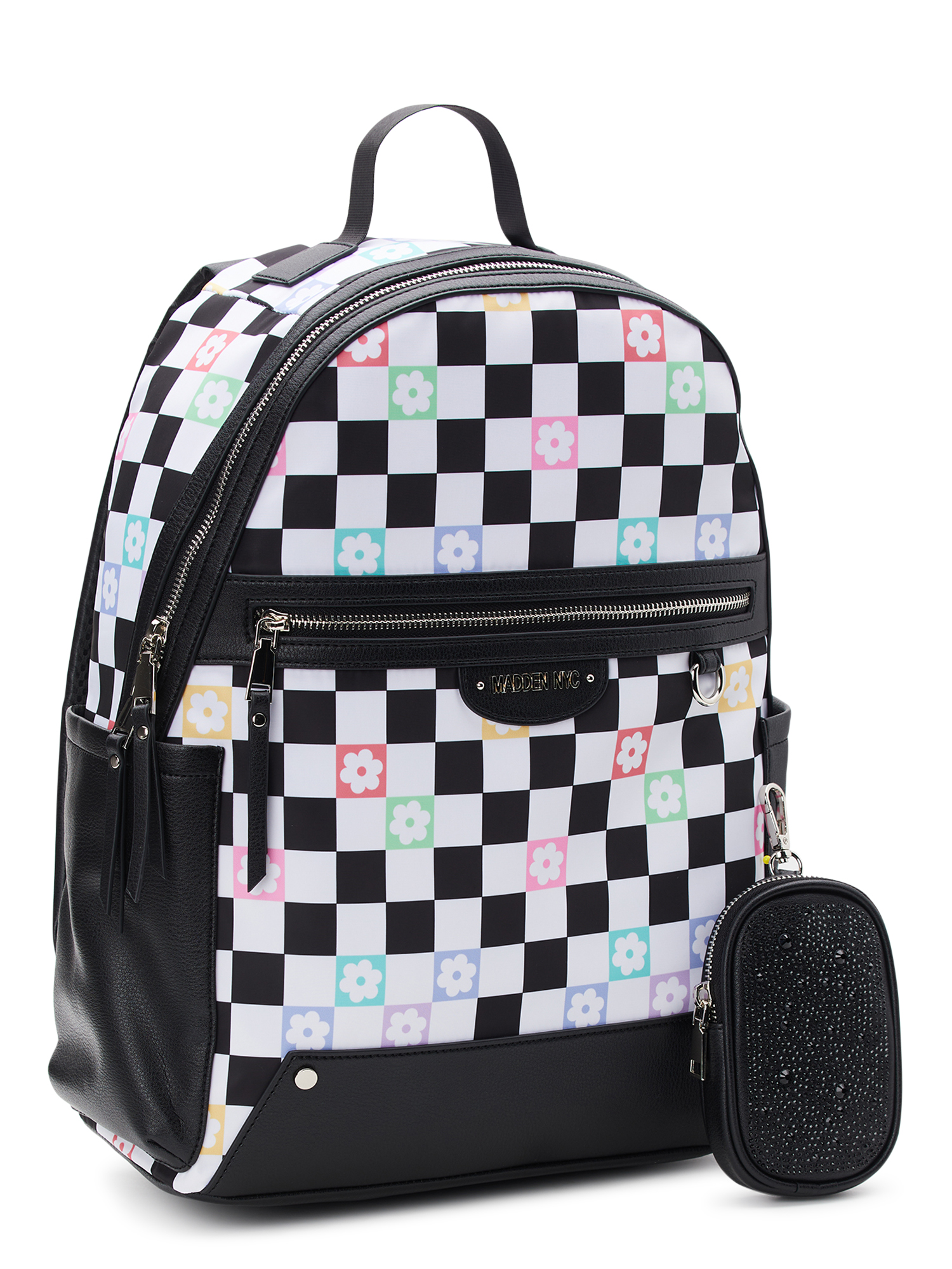 Madden NYC Women's Chain Accent Backpack with Removable Pouch Floral